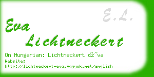 eva lichtneckert business card